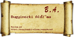 Bugyinszki Alóma névjegykártya